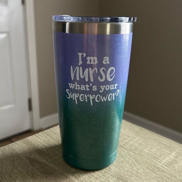 NWOT … I’m A Nurse What’s Your Superpower? Tumbler - Picture 1 of 4